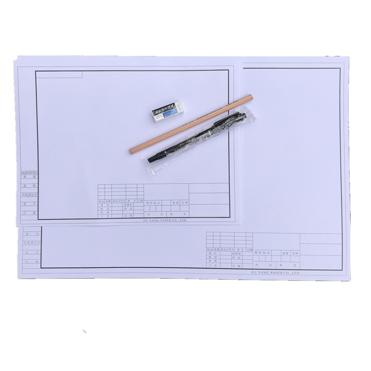 매끄러운 인쇄 및 긴 저장 비코팅 흰색 Cad 플로터 용지